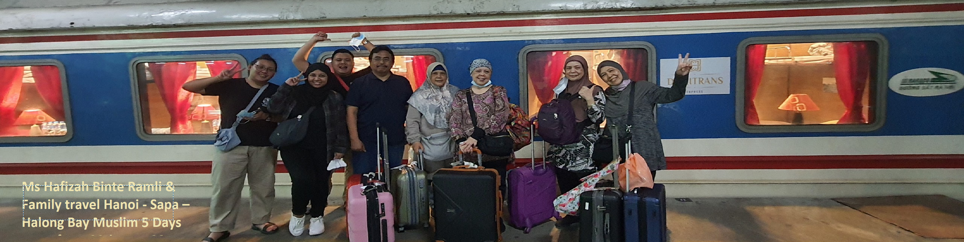 Ms Hafizah Binte Ramli & family travel Hanoi - Sapa – Halong Bay Muslim 5 Days tours